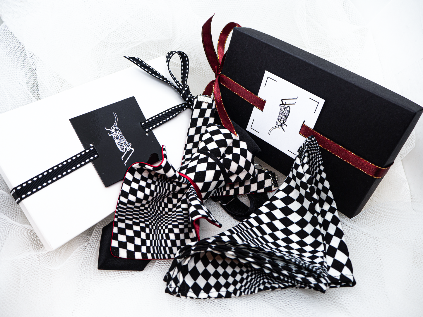 High quality checkered women's tie