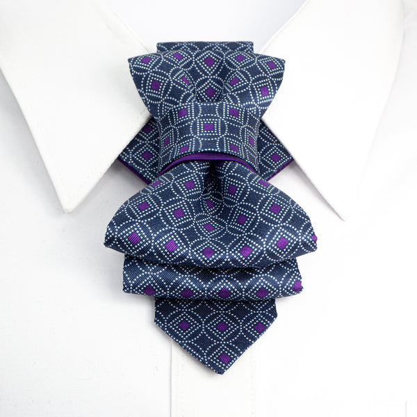 Unique purple bow tie for weddings by rutydesign, Blue Violet hopper tie "mosaic",  Purple Wedding tie