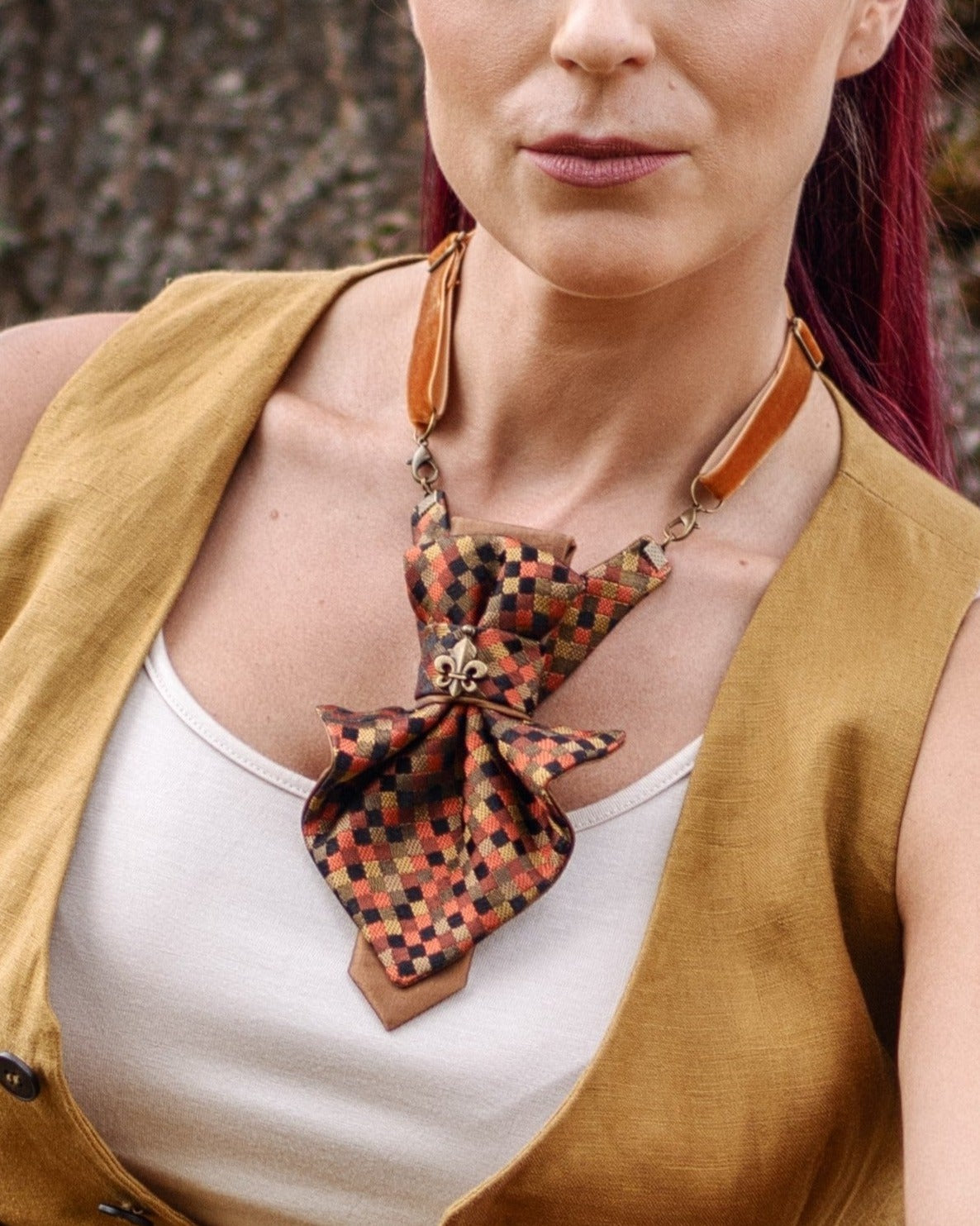 Handmade Luxury Quality Original Design Women's Jabot Tie Crystals Elegant Sophisticated Gift