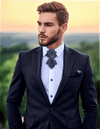 HOPPER TIE BREEZE wedding tie, unique vertical bow tie, necktie conversation starter