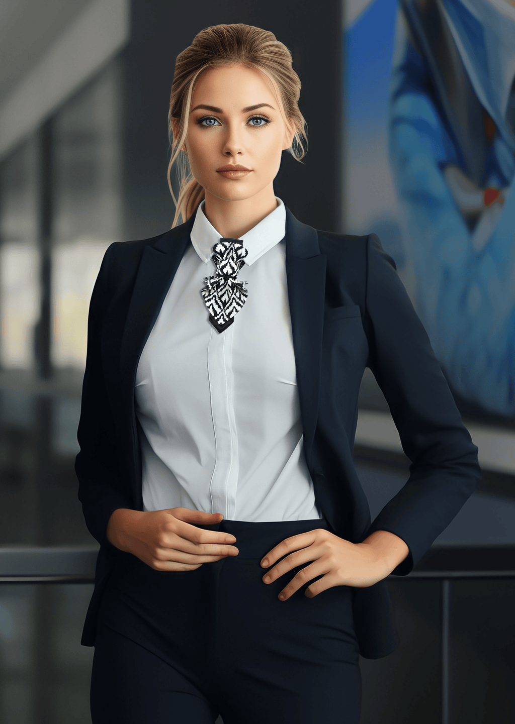 Womens necktie "zigzag" created by rutydesign on rutytie.com 