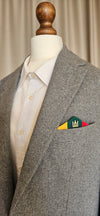 Lithuanian Tricolor Pocket Square with “Columns of Gediminas” Pin