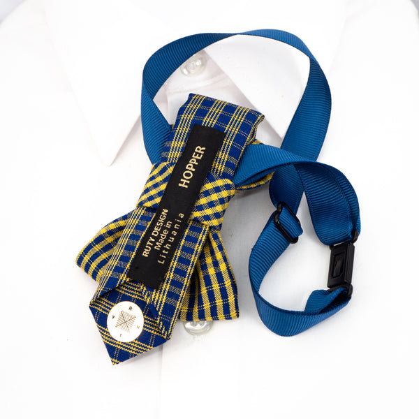 Childrens tie "Jolly anchor", Kids tie, yellow Bow tie for childres