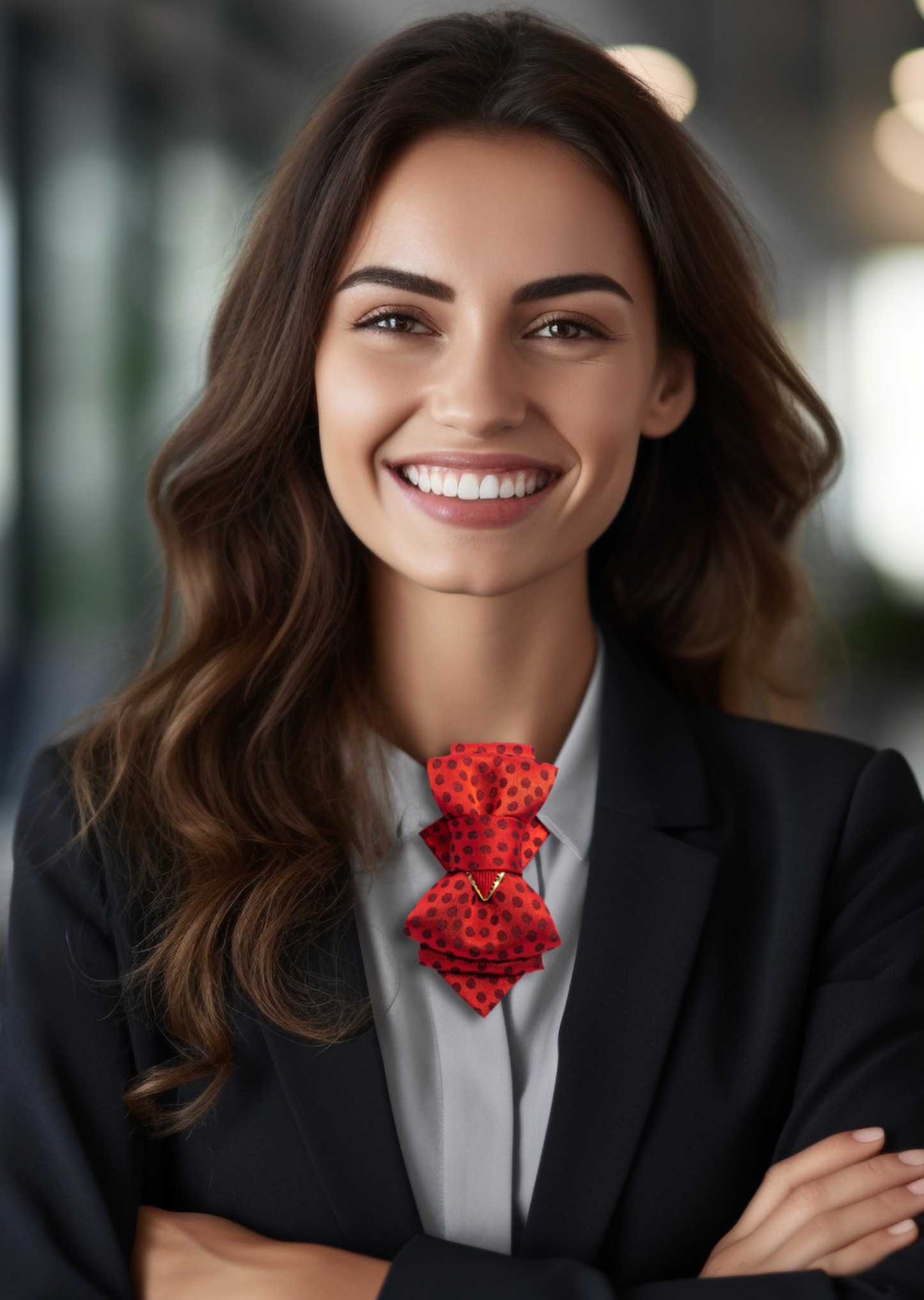 RED Bow tie for women, hopper tie for women, Ruty Design tie, Vertical bow tie, hand-made tie, gift for stylish women, Wedding Bow Ties & Neckties