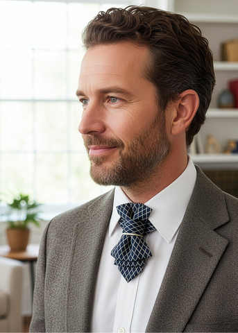 Blue necktie for stylish men, Unique wedding tie, Modern fashion lovers cravat, Luxury handmade blue bow tie, Geometric jacquard necktie, Groom wedding accessory, Artistic men's tie, Statement blue neckwear, Elegant groom tie, Blue gothic hopper tie, Designer tie by Ruta Piekuriene, Gift for stylish men, Modern wedding tie, Unique groom necktie, Handmade men's accessory, Blue suit tie, Unique design necktie, Formal event tie, Anniversary gift tie, Luxury men's cravat