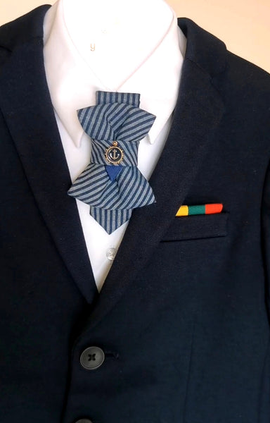 BLUE CHILDRENS TIE WITH ANCHOR