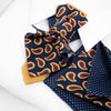 TIE FOR WOMEN, LADY BLUE bow tie, womens necktie with Paisley ornament