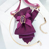Bow tie for women Purple stylish necktie for ladies Unique women's accessories, Artisan neckwear by Designer Rūta Piekurienė