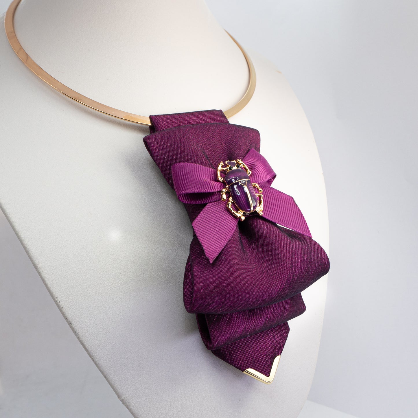 Bow tie for women Purple stylish necktie for ladies Unique women's accessories, Artisan neckwear by Designer Rūta Piekurienė