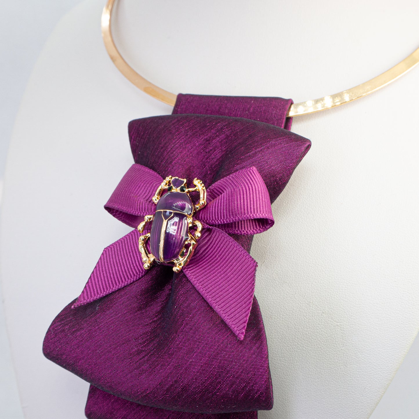 Bow tie for women Purple stylish necktie for ladies Unique women's accessories, Artisan neckwear by Designer Rūta Piekurienė