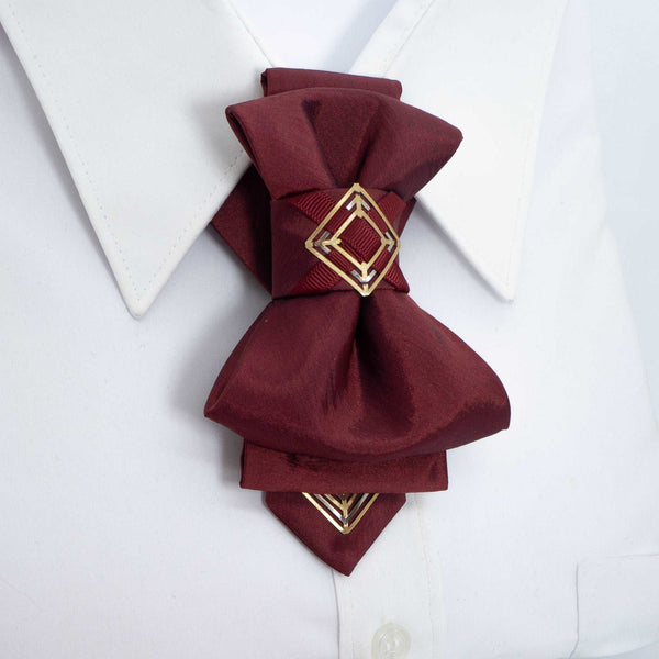 Unseen tie for women, elegant accessory for women, Bordo Necktie for lady, hopper tie for women