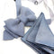 sculptural necktie, modern cravat, handmade gray blue tie, statement neckwear, unisex fashion tie, couture tie design, pre-tied unique tie, artistic wedding tie, luxury men's accessory, elegant tie for women, structured neck piece, designer tie by Ruty Design, bold formal tie, textured fabric tie, handmade performance tie