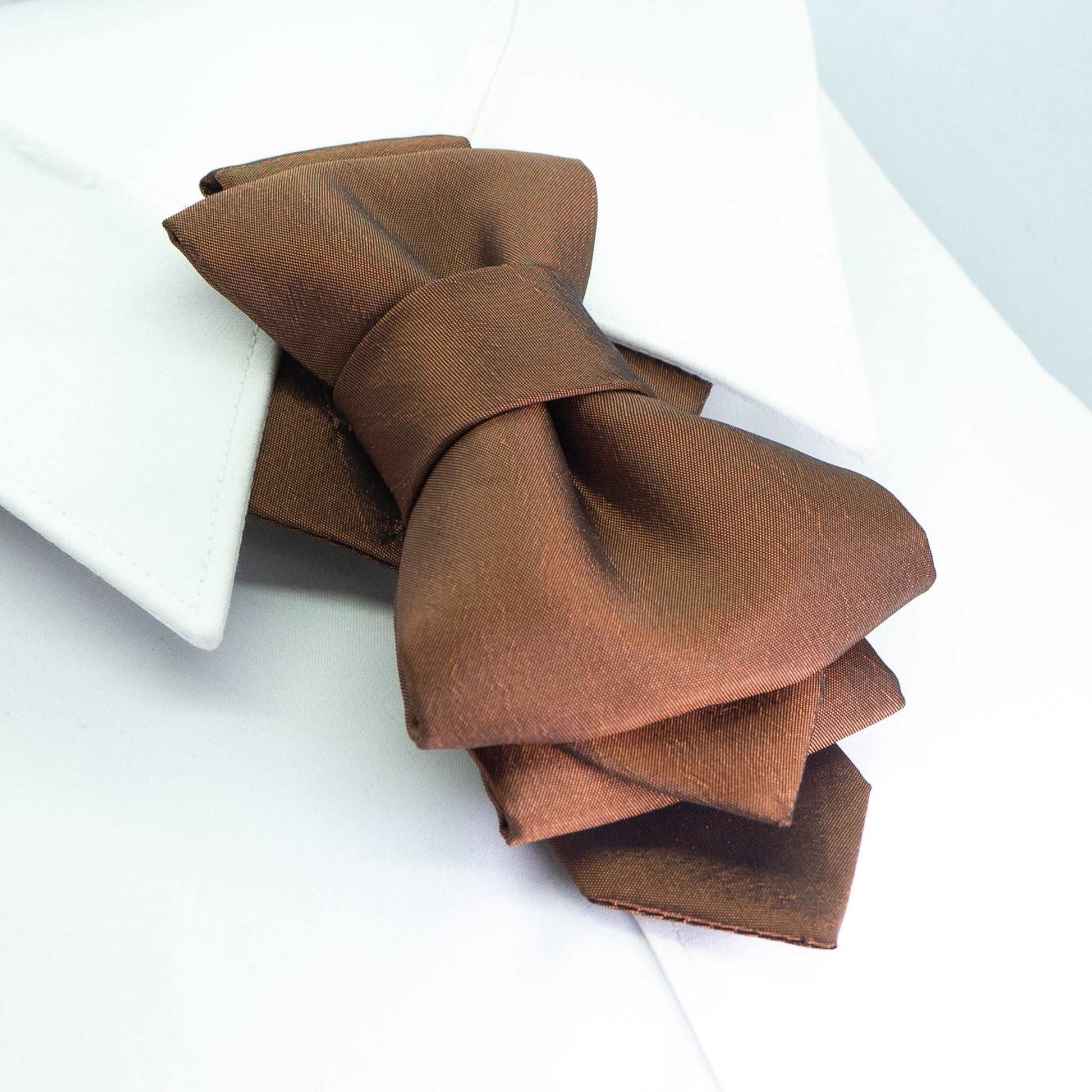 brown wedding bow tie, wedding necktie for men, brown necktie for wedding