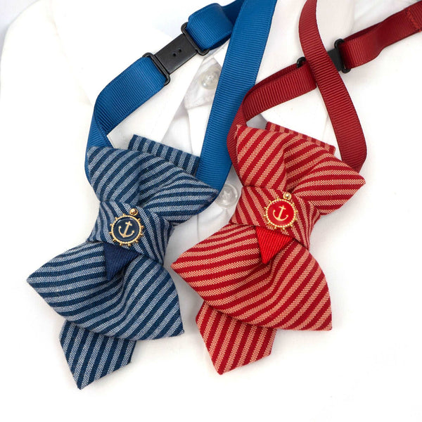 BLUE CHILDRENS TIE WITH ANCHOR