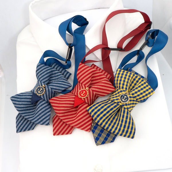 RED CHILDRENS TIE WITH ANCHORS
