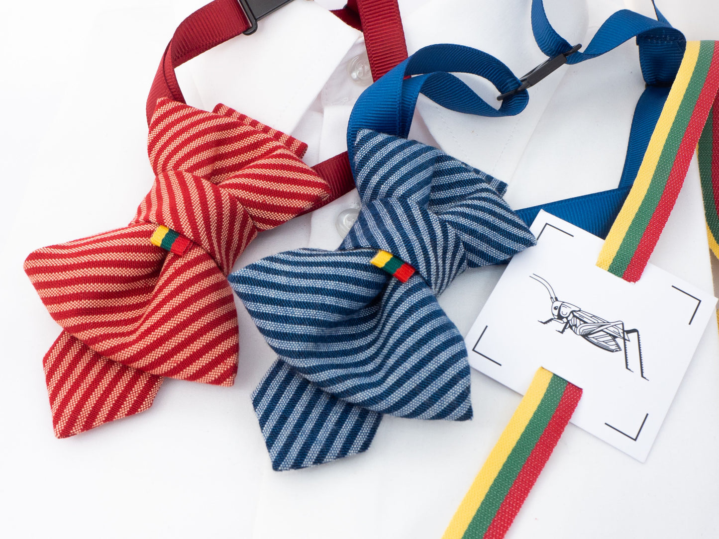 RED AND BLUE CHILDRENS TIE WITH TRICOLOUR FLAG