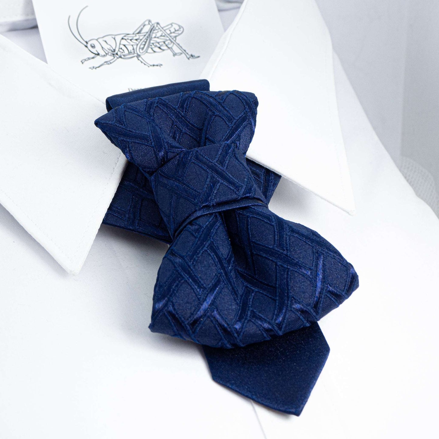 Unique Blue wedding bow tie created by Ruty Design 