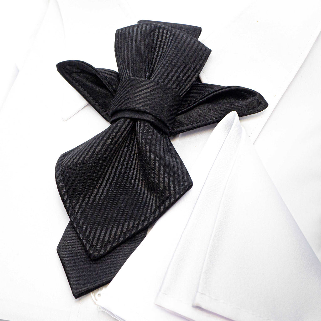 Wedding tie, black wedding tie, Unique design wedding tie, Black bow tie reinvented, hopper tie for wedding, bow tie "vertex", Best tie for wedding
