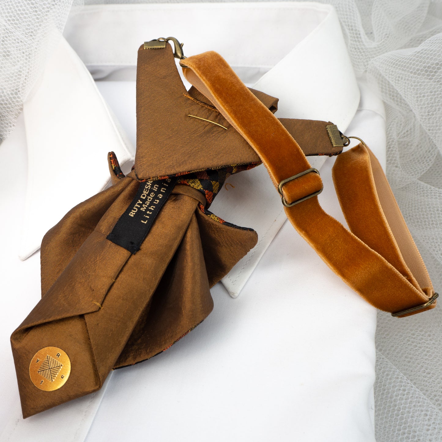 Handmade Luxury Quality Original Design Women's Jabot Tie Crystals Elegant Sophisticated Gift