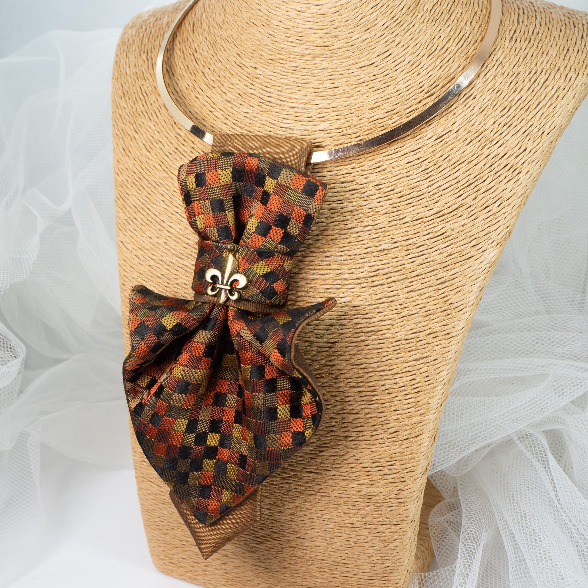 Handmade Luxury Quality Original Design Women's Jabot Tie Crystals Elegant Sophisticated Gift