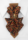 Handmade Luxury Quality Original Design Women's Jabot Tie Crystals Elegant Sophisticated Gift, Jabot Bow tie for women, Squared jabot for ladies, Women's luxury necktie, Perfect Gift for Her, Female necktie "The Pebbles"