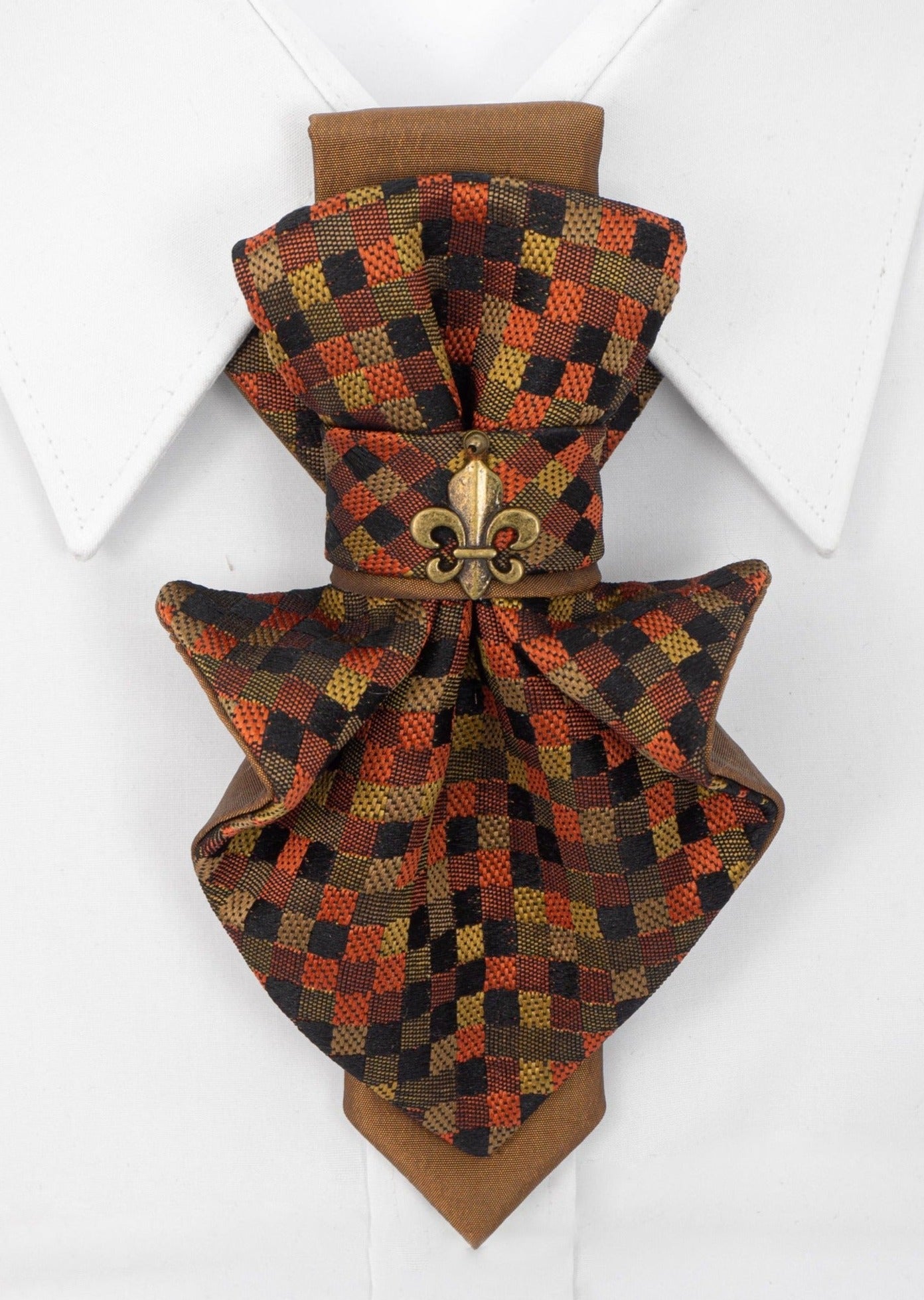 Handmade Luxury Quality Original Design Women's Jabot Tie Crystals Elegant Sophisticated Gift, Jabot Bow tie for women, Squared jabot for ladies, Women's luxury necktie, Perfect Gift for Her, Female necktie "The Pebbles"