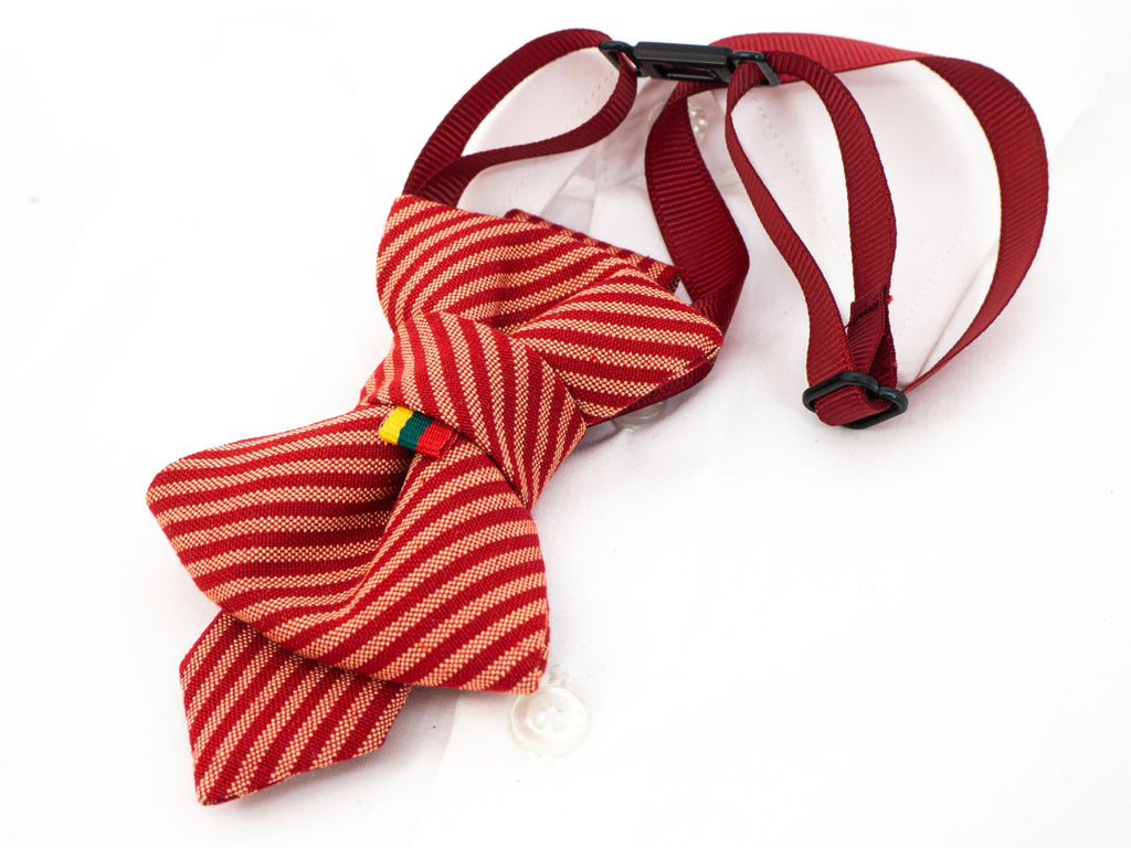 RED AND BLUE CHILDRENS TIE WITH TRICOLOUR FLAG