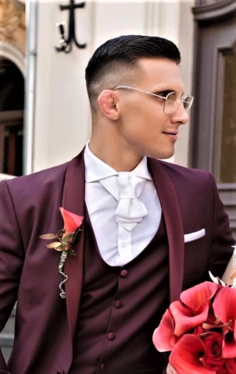 whitre wedding bow tie for man
