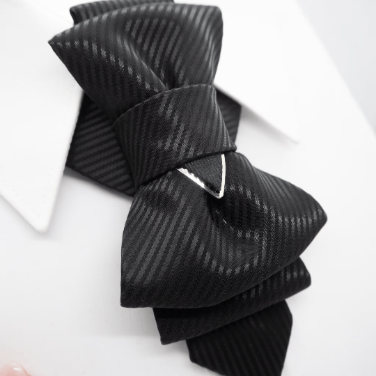 Black wedding bow tie, Unique design wedding tie, wedding tie for groom, Bow tie for groom