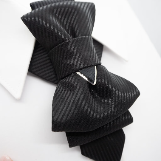 Black wedding bow tie, Unique design wedding tie, wedding tie for groom, Bow tie for groom