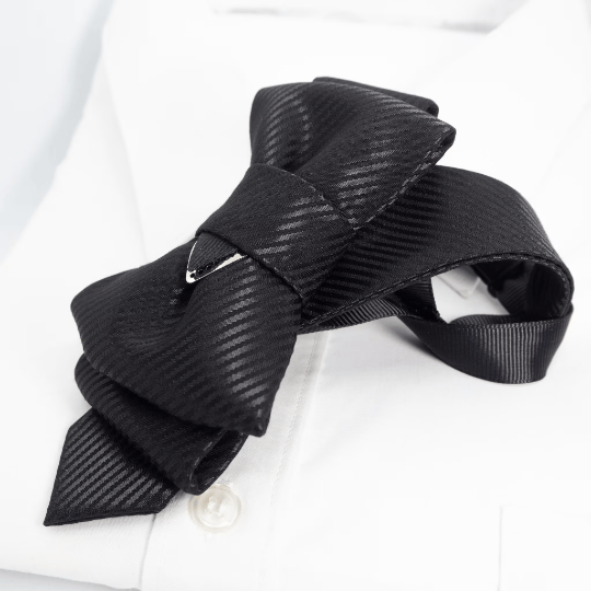 Black wedding bow tie, Unique design wedding tie, wedding tie for groom, Bow tie for groom