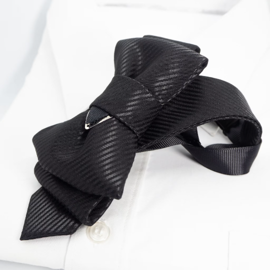 Black wedding bow tie, Unique design wedding tie, wedding tie for groom, Bow tie for groom