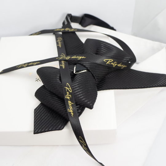 Black wedding bow tie, Unique design wedding tie, wedding tie for groom, Bow tie for groom