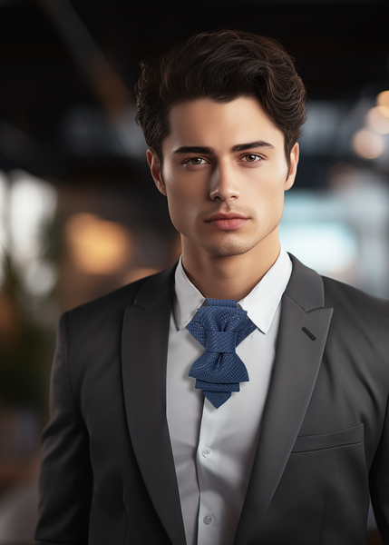 Wedding bow tie "ROMAN", Blue necktie for groom, Blue necktie for gift, Hopper tie "Roman", Kitoks kaklaraištis, kitokia peteliškė