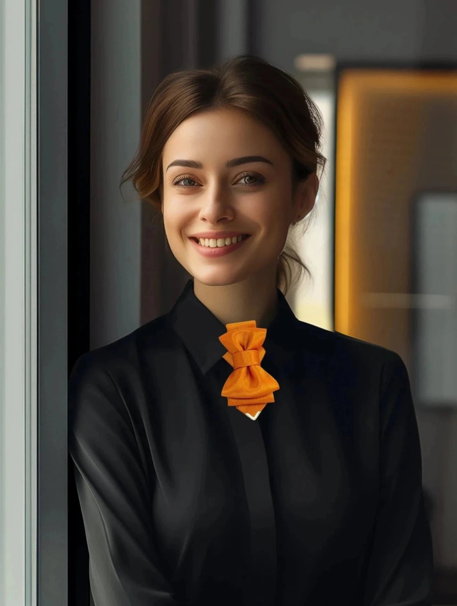 Bow tie hopper tie, Ruty Design, Bow tie, Vertical hopper hand made tie,  Handmade necktie Premium quality tie Original design tie Unique women's accessory Artisan neckwear Designer women's tie Stylish neck accessory Fashionable women's accessory Elegant necktie, Elegant orange neck tie for women, Stylish necktie accessories for lady, Unique and creative tie for her, gift for women