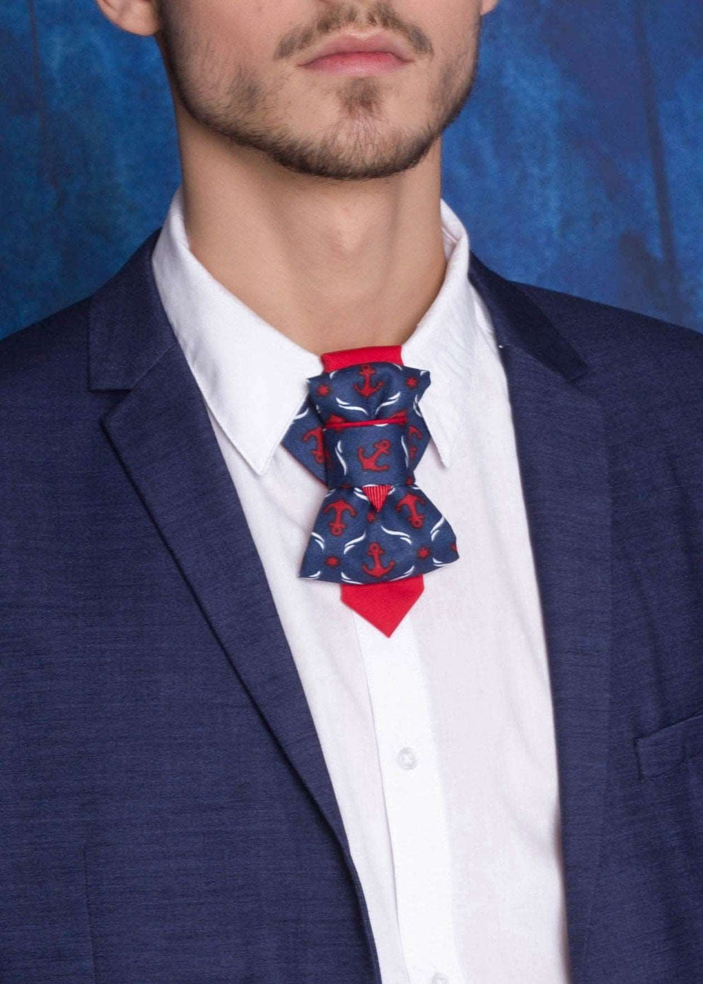 Bow Tie, Tie for wedding suite VERTICAL BOW TIE BY RUTY DESIGN - ANCHOR hopper tie Bow tie, wedding tie