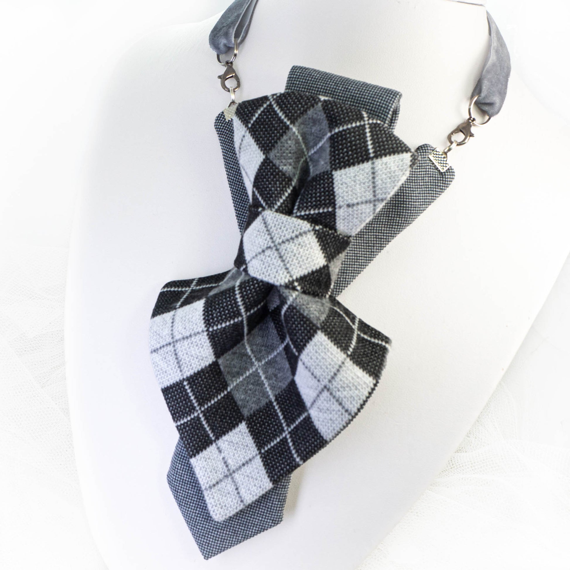 Women's necktie Handmade necktie Premium quality tie Original design tie Black and white necktie Monochrome tie Unique women's accessory Artisan neckwear Designer women's tie Stylish neck accessory Fashionable women's accessory Elegant necktie Contemporary design tie Handcrafted women's tie Custom-made neckwear