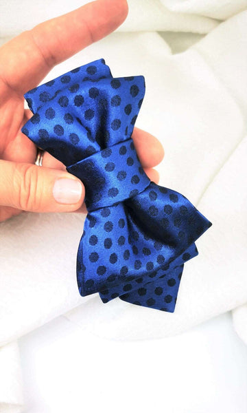 Unique Blue Bow tie for women, Blue Hopper tie, Bow tie blue champagne
