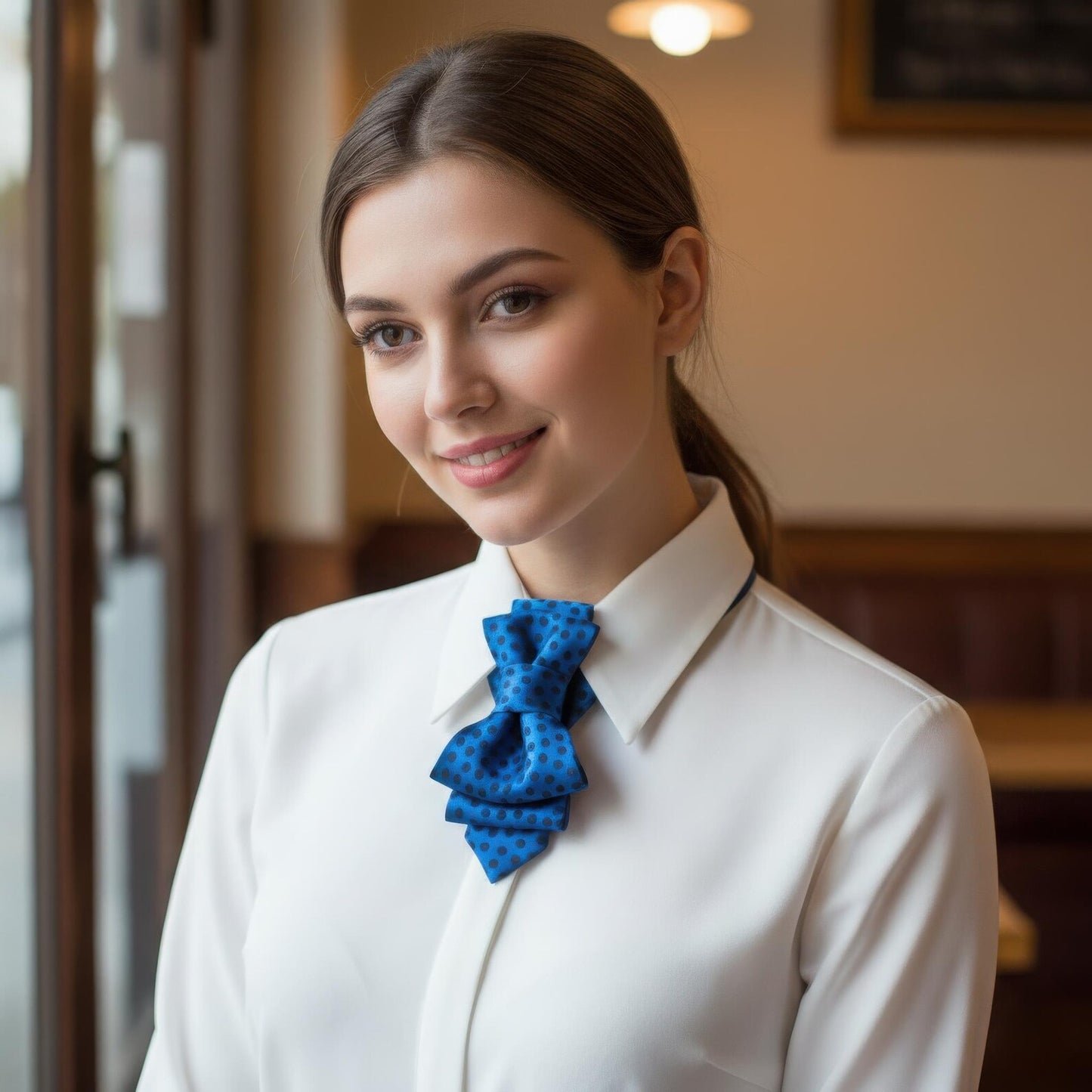 BOW TIE "BLUE CHAMPAGNE" FOR WOMEN