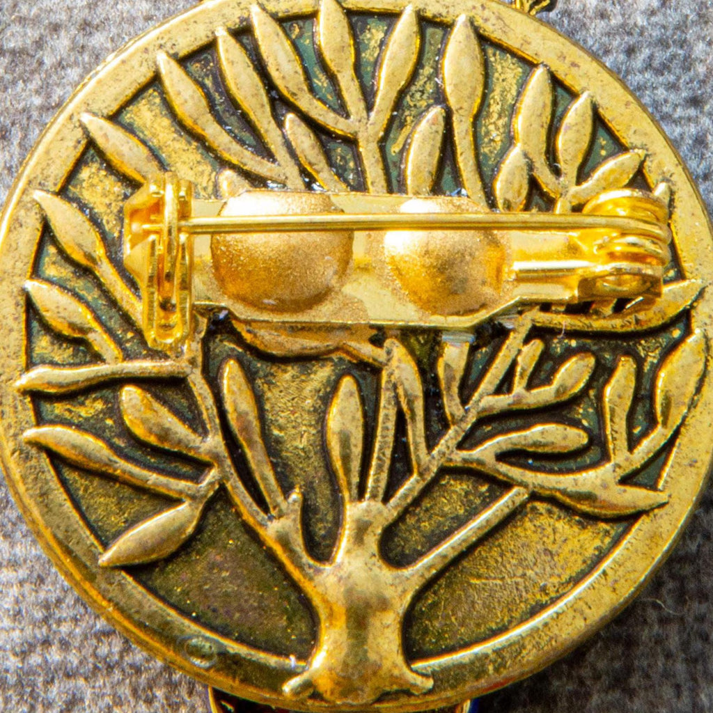 Luxury Statement Art Musical Scarab – Hand Painted Artist Brooch with Notes Motif 07