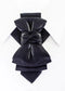 sculptural bow tie alternative, artistic groom tie, refined black necktie, luxury handmade necktie, standout wedding look, unique formal neckwear, contemporary cravat style tie, sophisticated men fashion, modern wedding tie, avant garde tie, elegant men accessory, tailored suit accessory, black statement tie for men, designer neckwear piece, premium fabric tie, formal event accessory, stylish groom outfit detail, minimalist black tie