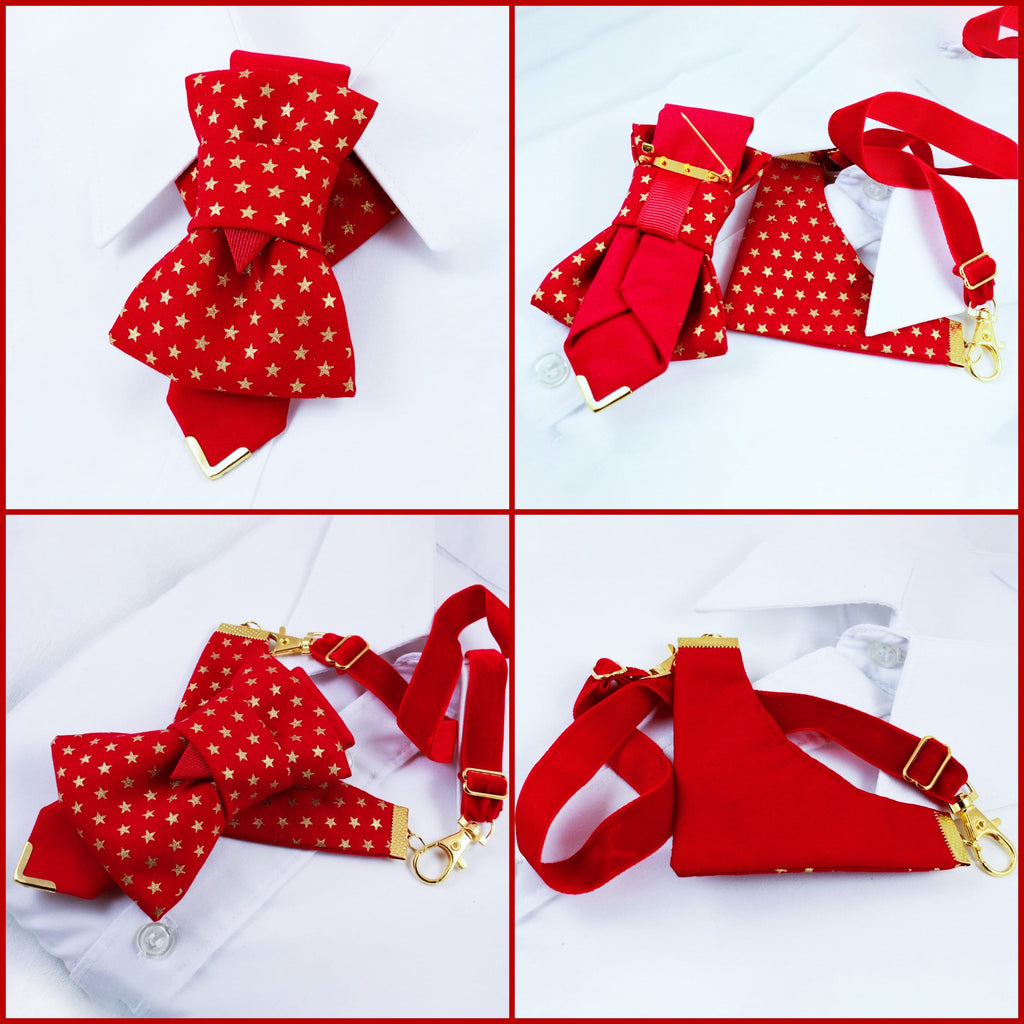 Bow tie hopper tie, Created by Ruty Design, ties for the couple, Vertical hopper hand made ties, 