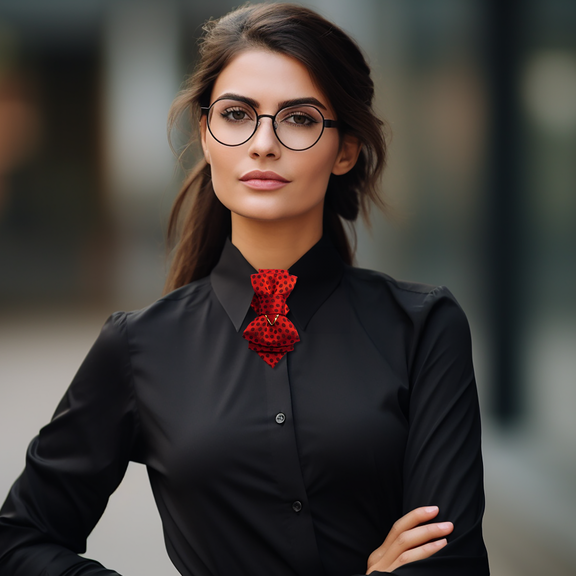RED Bow tie for women, hopper tie for women, Ruty Design tie, Vertical bow tie, hand-made tie, gift for stylish women, Wedding Bow Ties & Neckties 