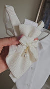 Neck accessorie for women "Pearl Ivory Jabot"