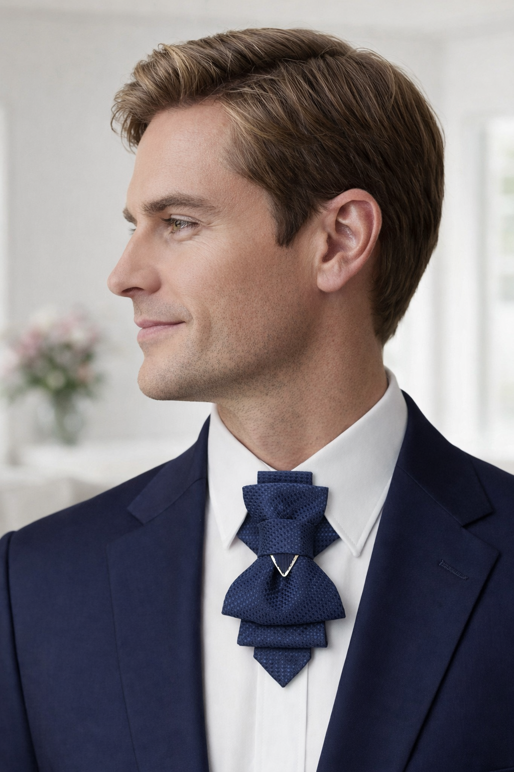 Wedding bow tie "ROMAN", Blue necktie for groom, Blue necktie for gift, Hopper tie "Roman", Kitoks kaklaraištis, kitokia peteliškė