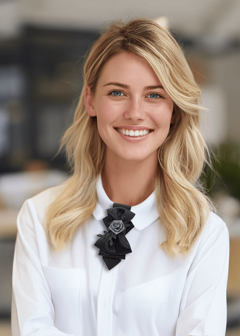 Handmade black necktie for women
Unique black necktie design
Luxury handmade necktie
Elegant womens necktie
High-quality black necktie
Black necktie with rose detail
Unisex luxury black tie
Artistic handmade necktie
Modern vertical bow tie
Statement necktie for special occasions
Fashionable black tie for musicians
Perfect necktie for weddings and events
Handmade necktie for a bold look
Designer necktie for formal wear
Sophisticated black tie for women