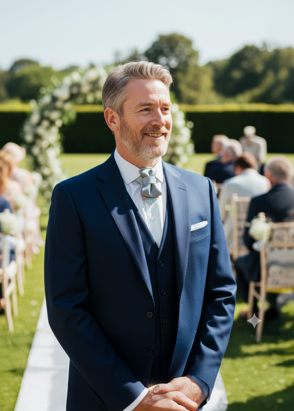 Man in a blue suit standing outdoors with greenery and people in the background Man in a blue suit standing outdoors with greenery and people in the background, Green unique bow tiwe, wedding necktie for men, BOW TIE HOPPER TIE wedding bow tie, unique neckties, fashion trends, star ties,  groom tie, wedding tie, men's ties, tie shop