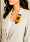 GOLD BOW TIE FOR WOMEN "GOLDEN BUMBLEBEE"