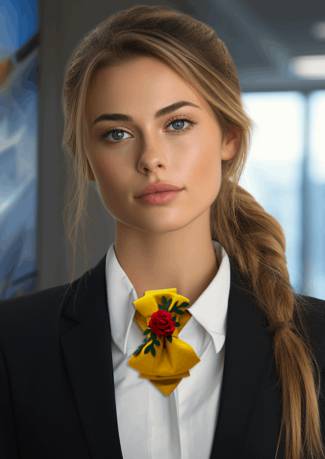 BOW TIE "BLOOM", HOPPER TIE BLOOM, bow tie for women, unisex bow tie, yellow bow tie, wedding bow tie, unique necktie, original handmade tie,  yellow necktie, handmade fashion accessory, women’s luxury tie, high-quality neck accessory, elegant neckwear, unique style tie, luxury fashion element, special occasion accessory, daily wear necktie, artisanal neck accessory