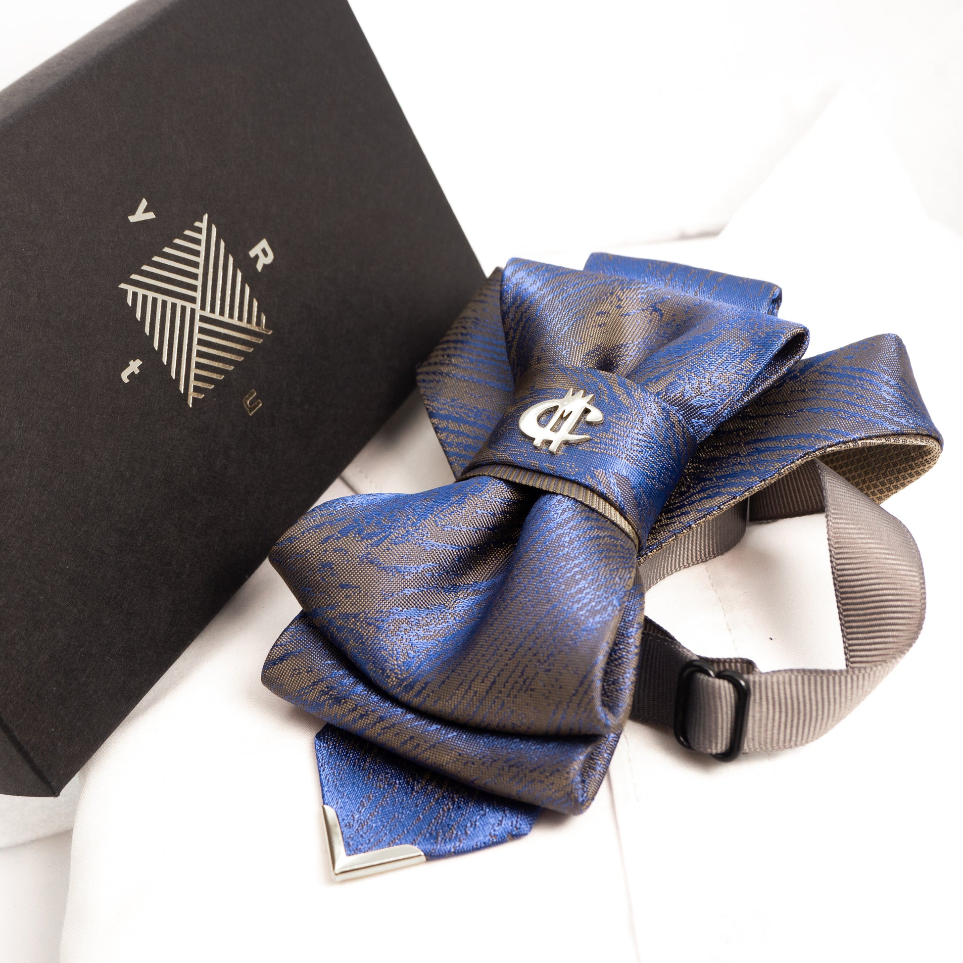 Blue wedding tie, Unique stylish necktie, Blue Bow tie for elegant men